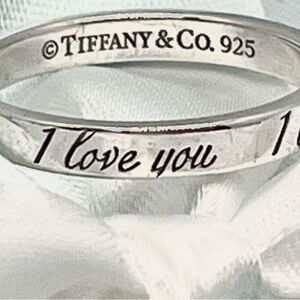 Tiffany & Co. Silver Love Message Ring